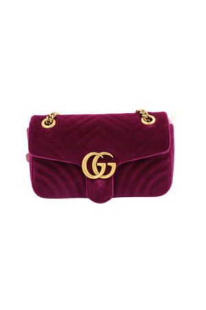 GG Marmont Small Velvet Shoulder Bag