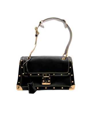 Shoulderbag in black leather 