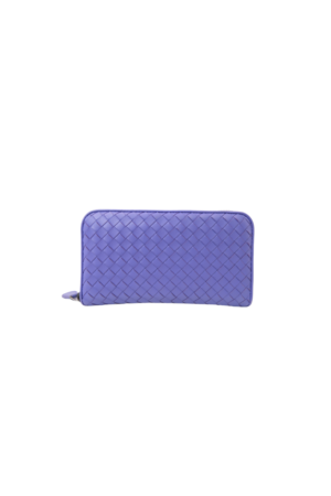 Bottega Veneta Intrecciato Woven Nappa Leather Zip Around Long Wallet